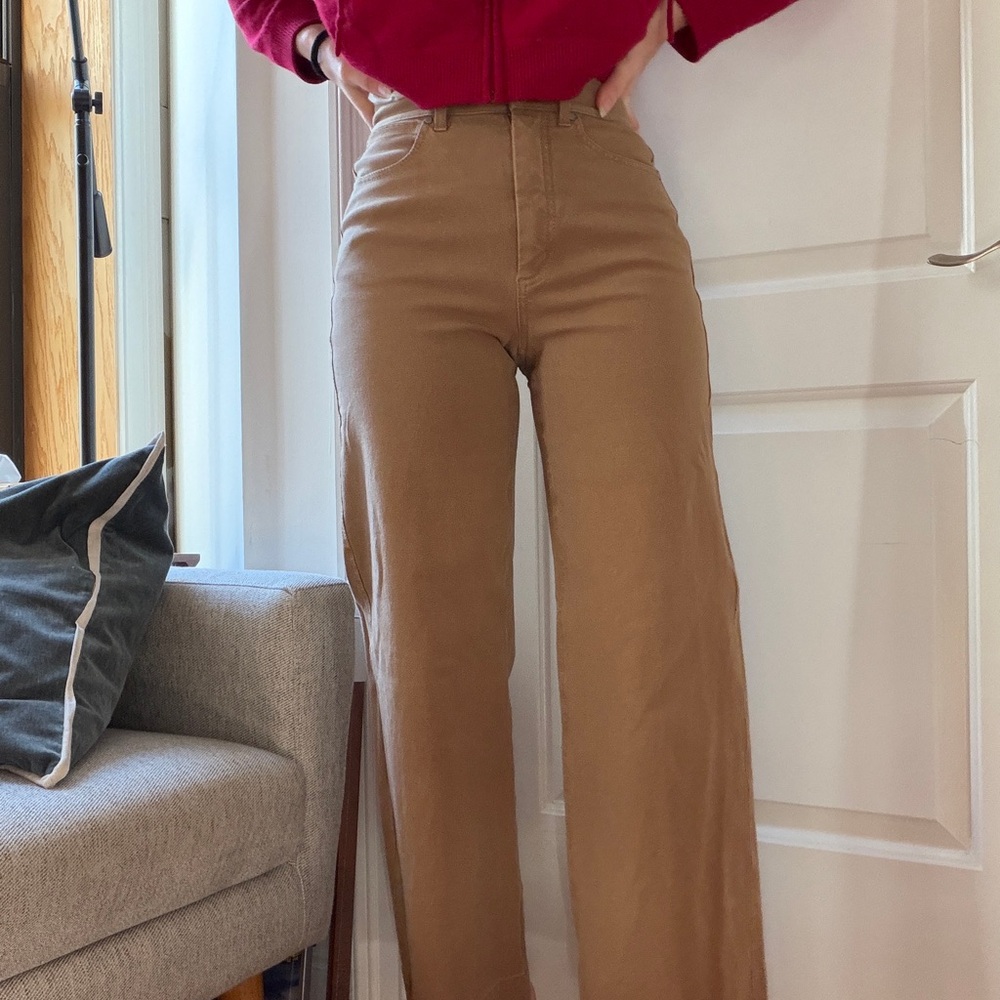 MM Lafleur Camel Wide Leg Pants